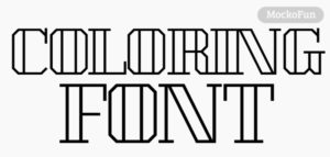 🐌 Font for Coloring [FREE Online] - MockoFUN