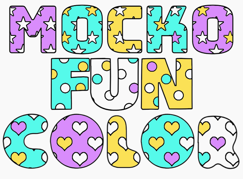 🐌 Fonts for Coloring [FREE] - MockoFUN