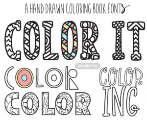 🐌 Fonts for Coloring [FREE] - MockoFUN