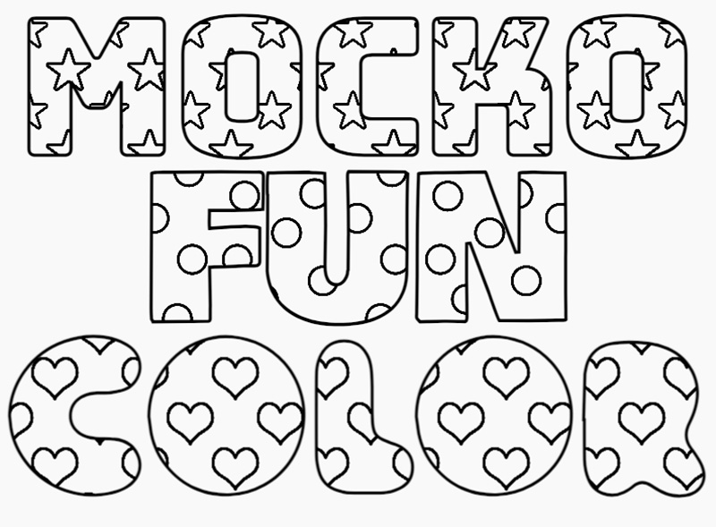 Font for Coloring