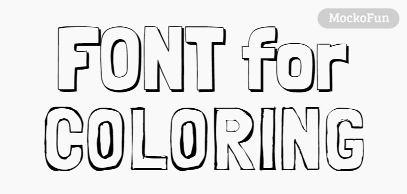 Font for Coloring