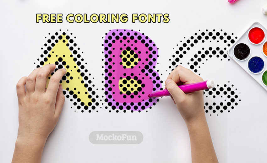 🐌 Fonts for Coloring [FREE] - MockoFUN