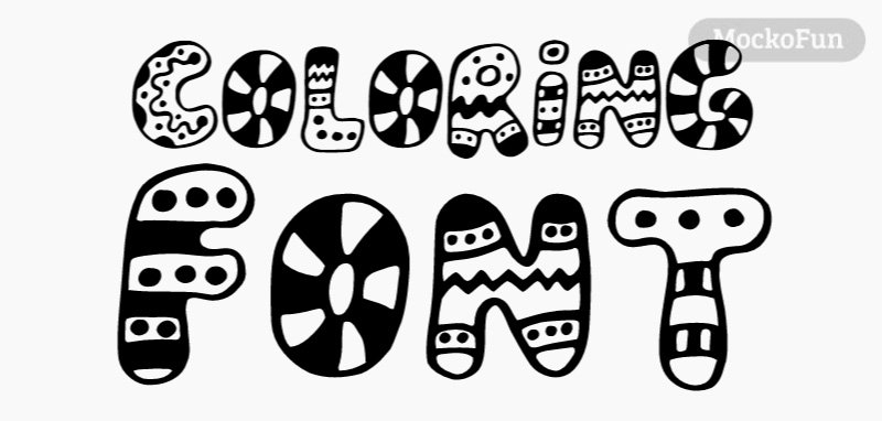 Fonts for Coloring