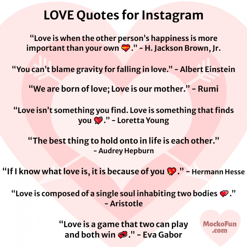 Love Quotes for Instagram