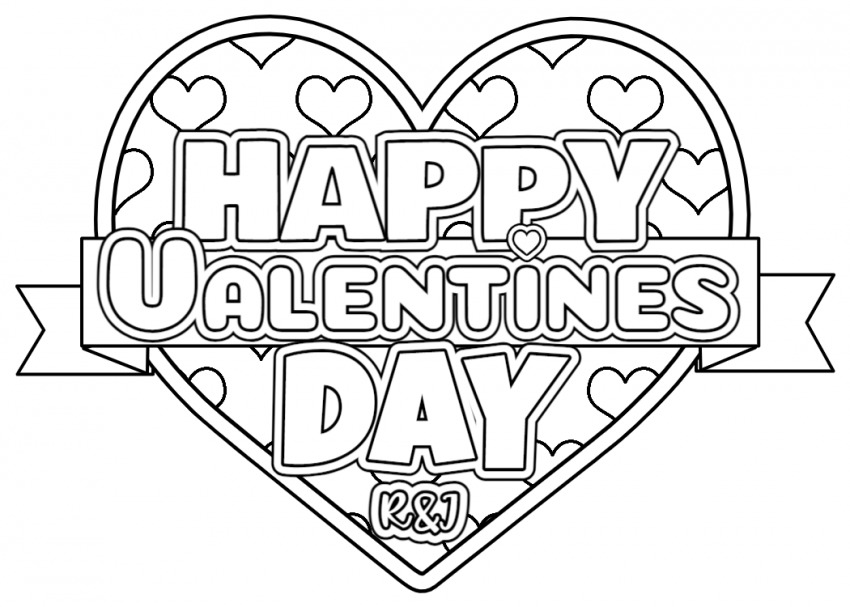 Valentine Coloring Page