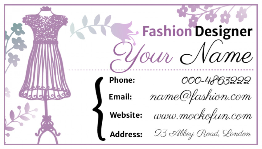 Business Card for Fashion Designer