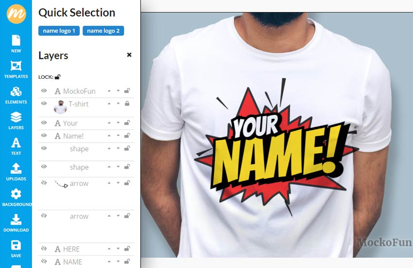 👕 Name On T-shirt MockoFUN