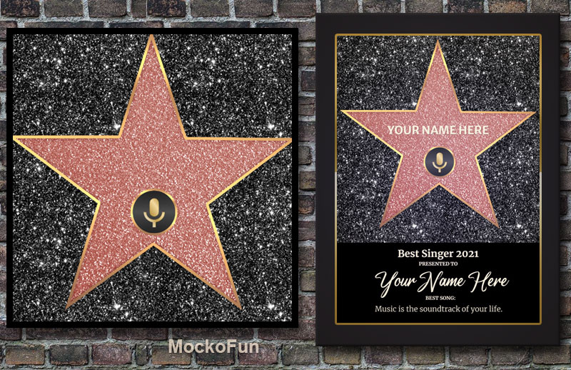 Hollywood Star Template - MockoFUN