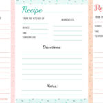 Editable Recipe Template