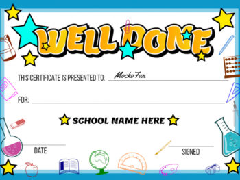 Well Done Certificate