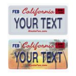 California Custom License Plate