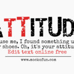 Attitude Text PNG