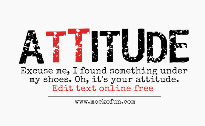 Attitude Text PNG