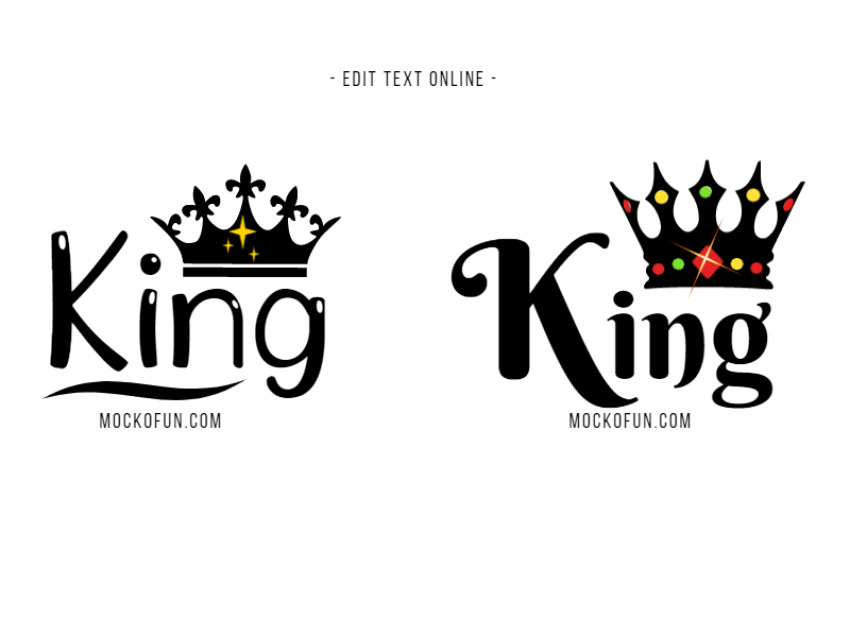 King Text PNG