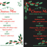 Christmas Menu Templates