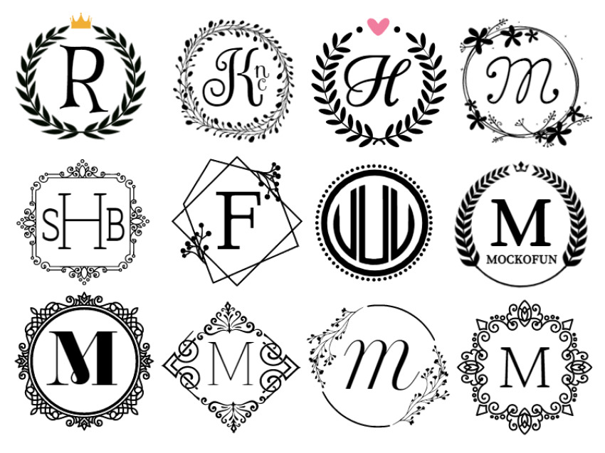 👑 Monogram Templates - MockoFUN