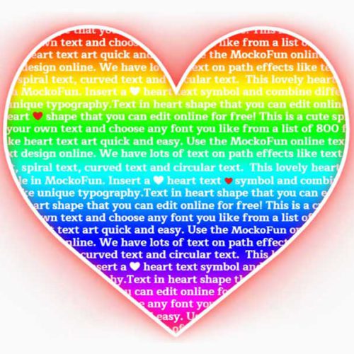Heart Shape With Text Mockofun