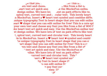 Heart Shape with Text