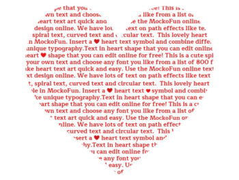 Heart Shape with Text