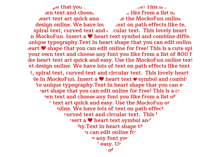 Heart Shape with Text