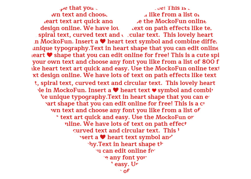 Heart Shape with Text - MockoFUN