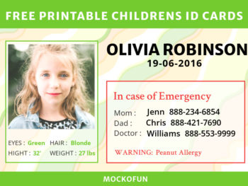 Child Id Card