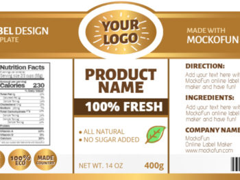 Product Label Template