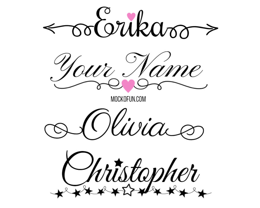 hidden name tattoo generator