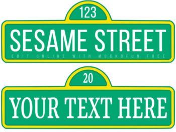Sesame Street Sign Template
