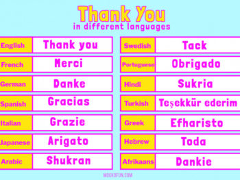 Thank you in different languages