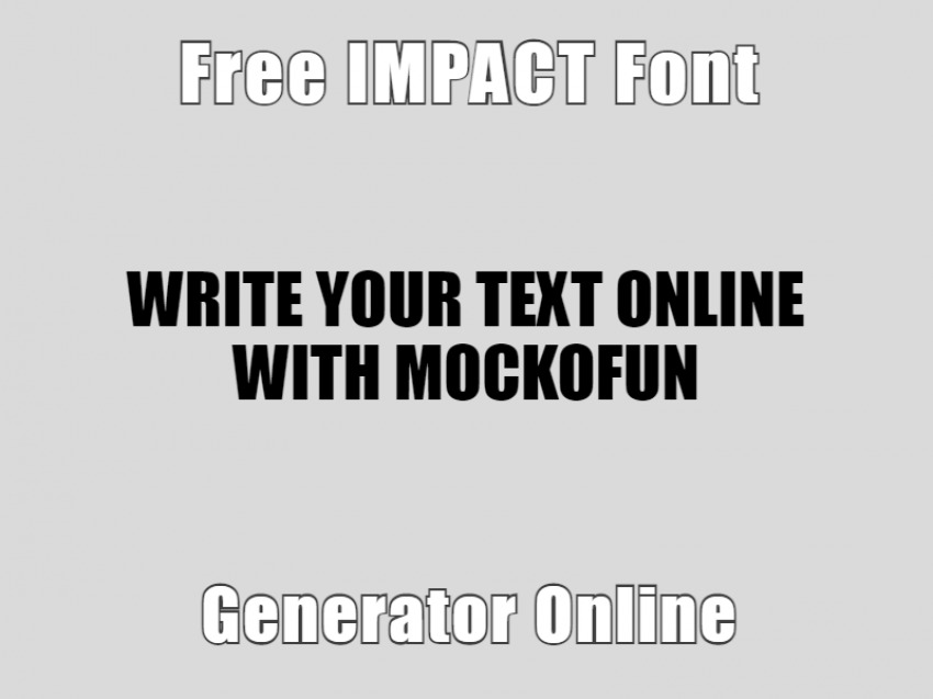 Impact Font Generator