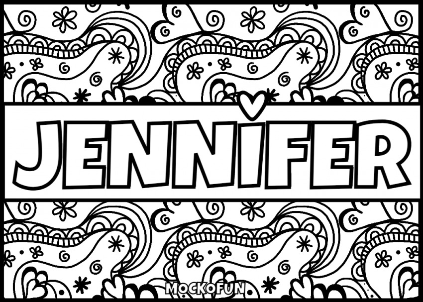 Free Personalized Name Coloring Pages MockoFUN