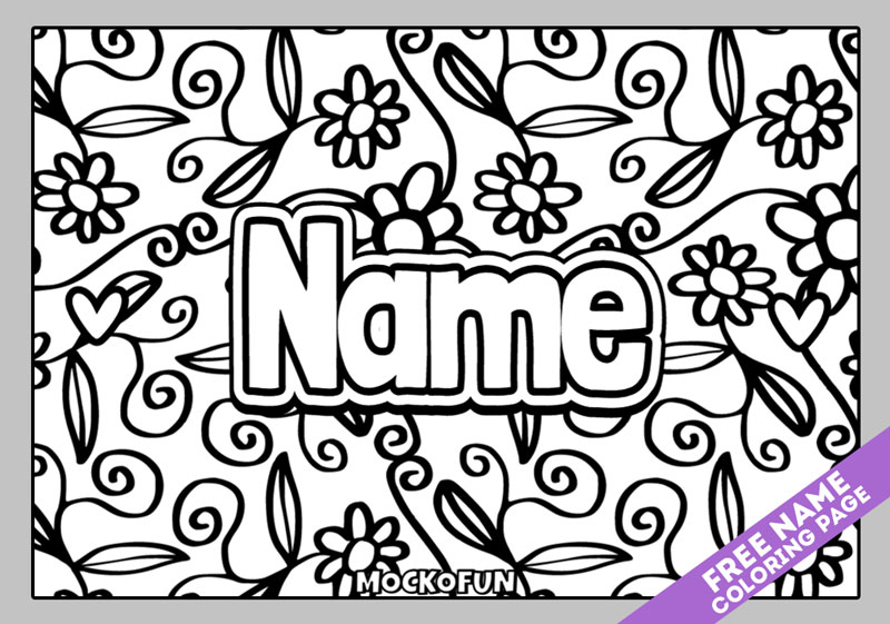 Create Name Coloring Pages For Free
