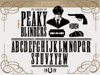 Peaky Blinders Font Generator