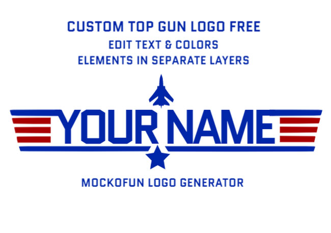 🛩️ [FREE] Top Gun Logo - MockoFUN