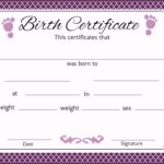 Printable Birth Certificate