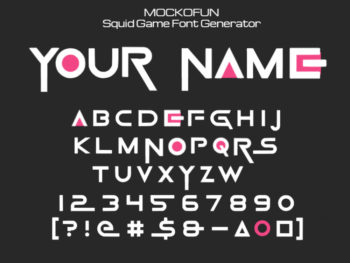 Squid Game Font Generator