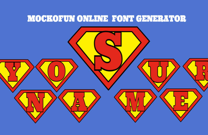 superman alphabet font