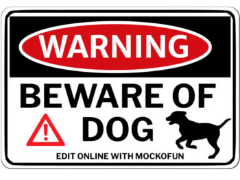 Beware of Dog Sign Printable