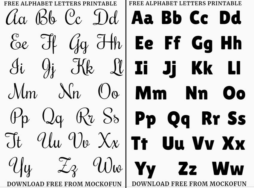  FREE Alphabet Letters Printable MockoFUN