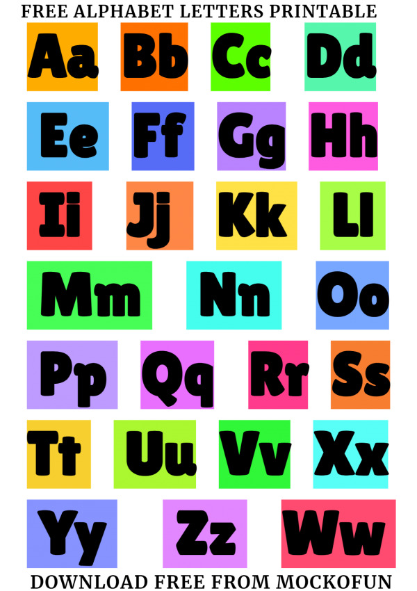 Free Alphabet Letters Printable Pdf