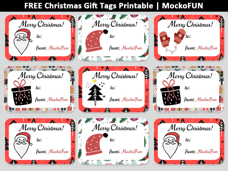 🎄 🎅 🎁 [FREE] Christmas Gift Tags Printable - MockoFUN