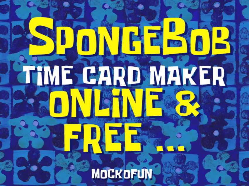 SpongeBob Time Card