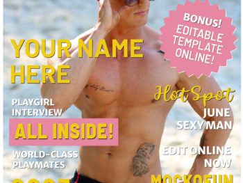 Playgirl Magazine Cover Template