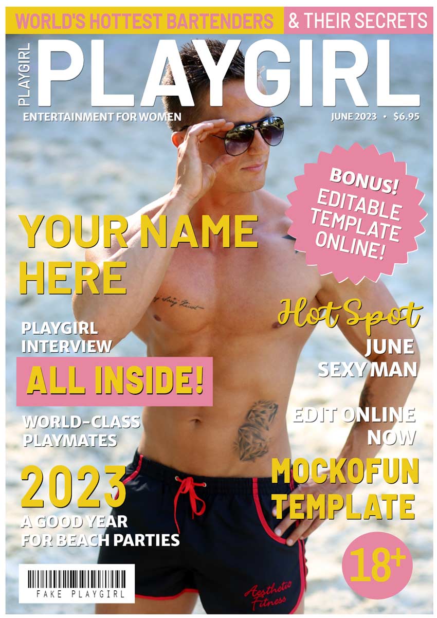 Playgirl Magazine Cover Template