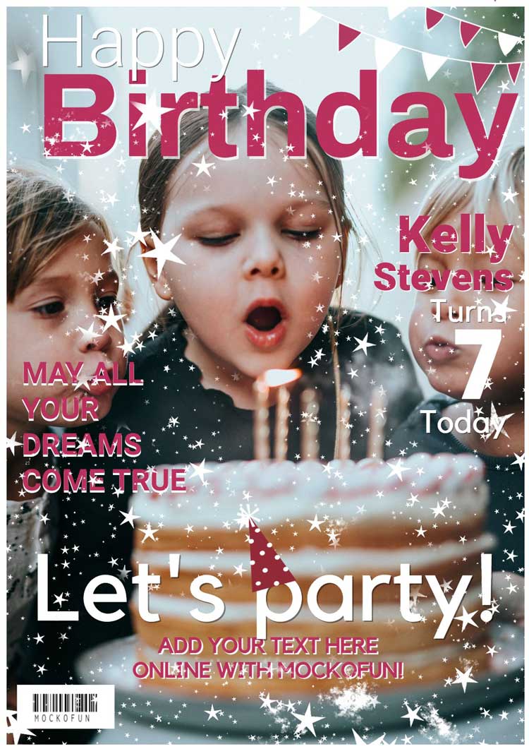 Birthday Magazine Cover MockoFUN