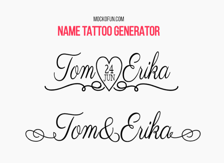 ✒️Name Tattoo Generator - MockoFUN