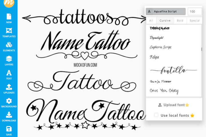 Names Tattoo Generator