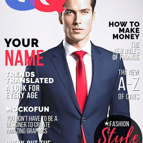GQ Magazine Cover Template MockoFUN