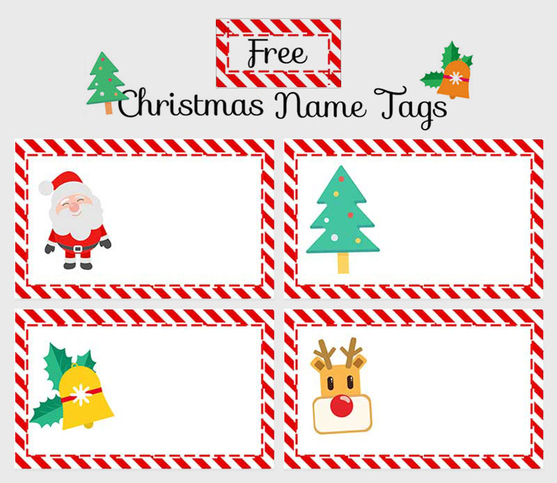 🎅🏼 Free Printable Christmas Name Tag - MockoFUN